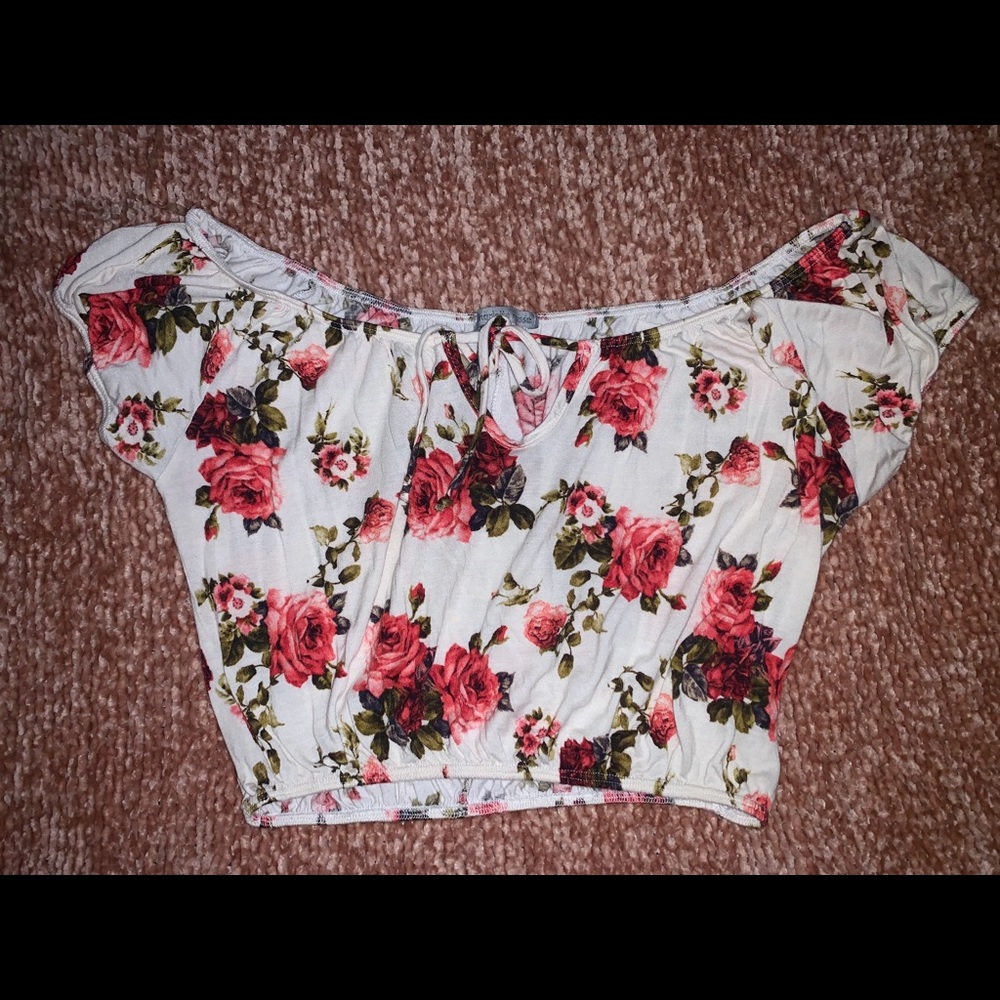 off the shoulder crop top